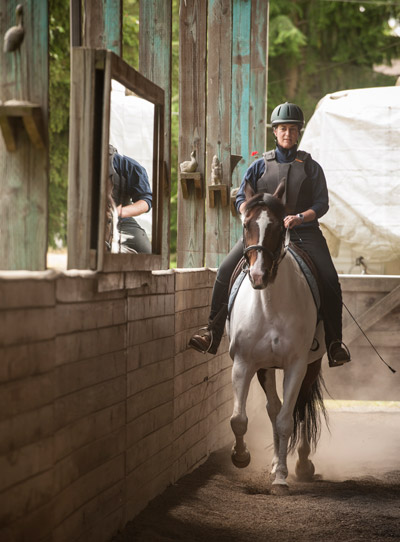 Diana riding horse